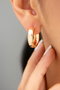Heliophilia Silver Pendientes de Metal Dorados con Circón